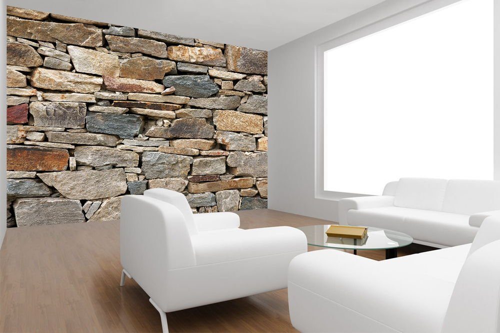 WandbilderXXL Fototapete Nice Stonewall, glatt, Steinoptik, Vliestapete, hochwertiger Digitaldruck, in verschiedenen Größen