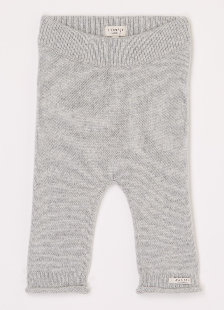 Pantaloni pentru copii Donsje Amsterdam Trig din lână merinos cu croială conică.