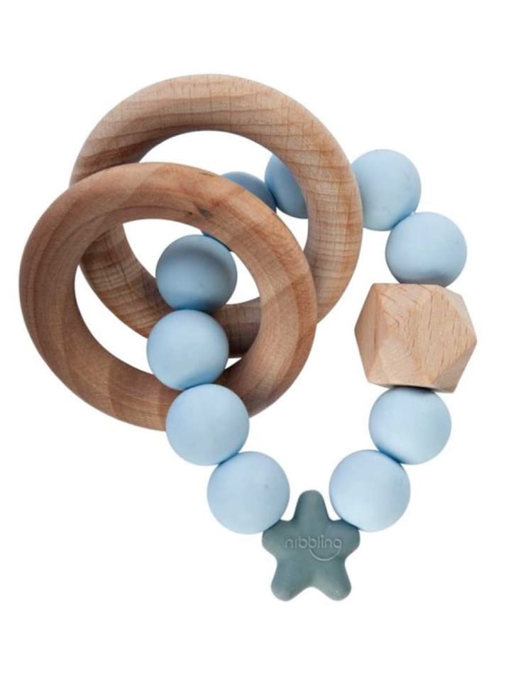 Nibbling Nibbling Stellar Beiß- und Rasselring Greifling Soft Blue günstig kaufen onesize