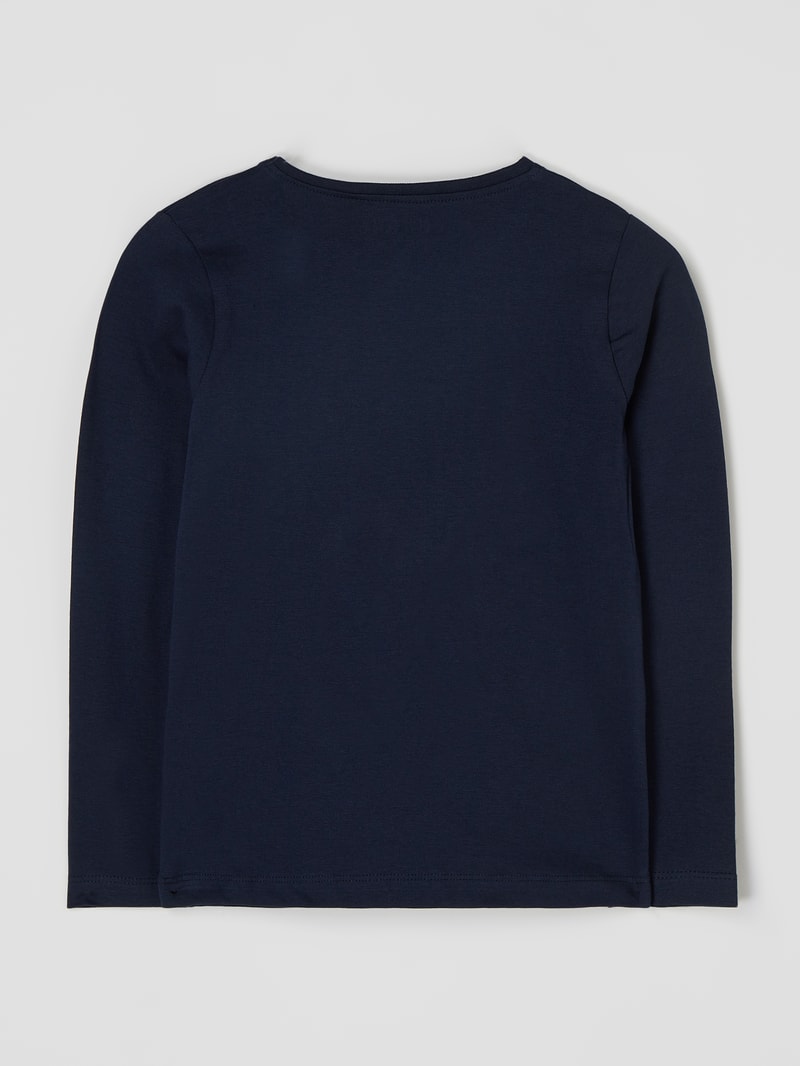 Longsleeve mit Wendepailletten in marineblau