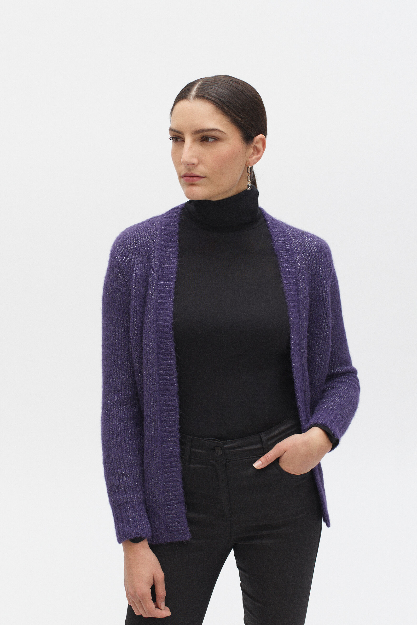 gillet eglantine prune femme