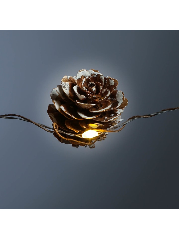 MARELIDA LED Lichterkette Tannenzapfen 20 LED Timer Deko Girlande L: 1,9m in braun günstig kaufen onesize