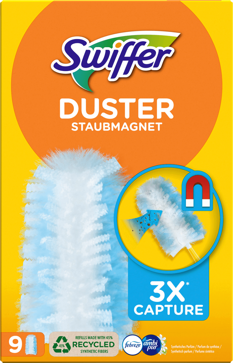 Staubwedelbezüge Staubmagnet mit Febrezeduft Nachfüllpack, 9 St