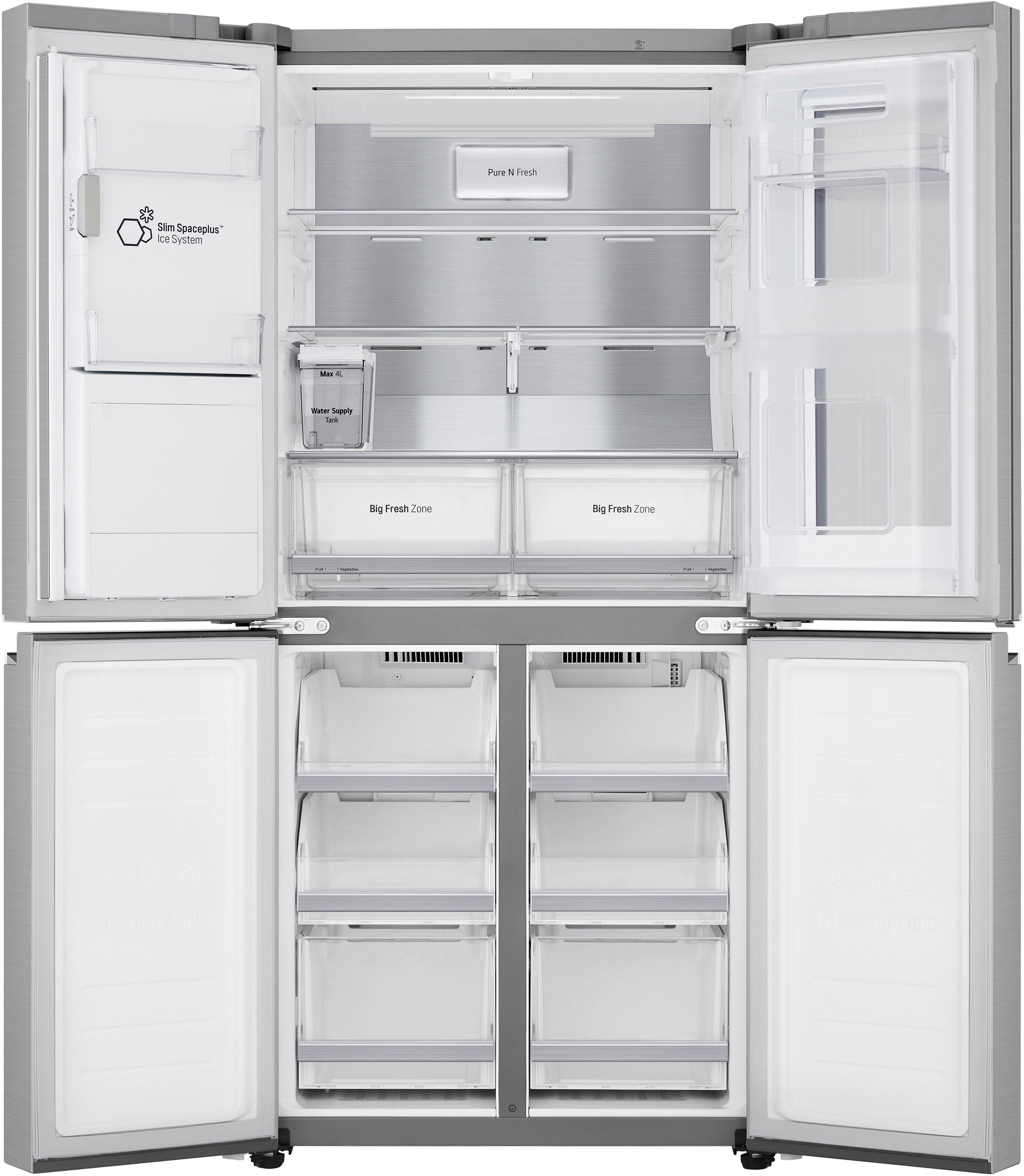 LG Multi Door GMX844BSBF, 178,7 cm hoch, 83,5 cm breit, InstaView™