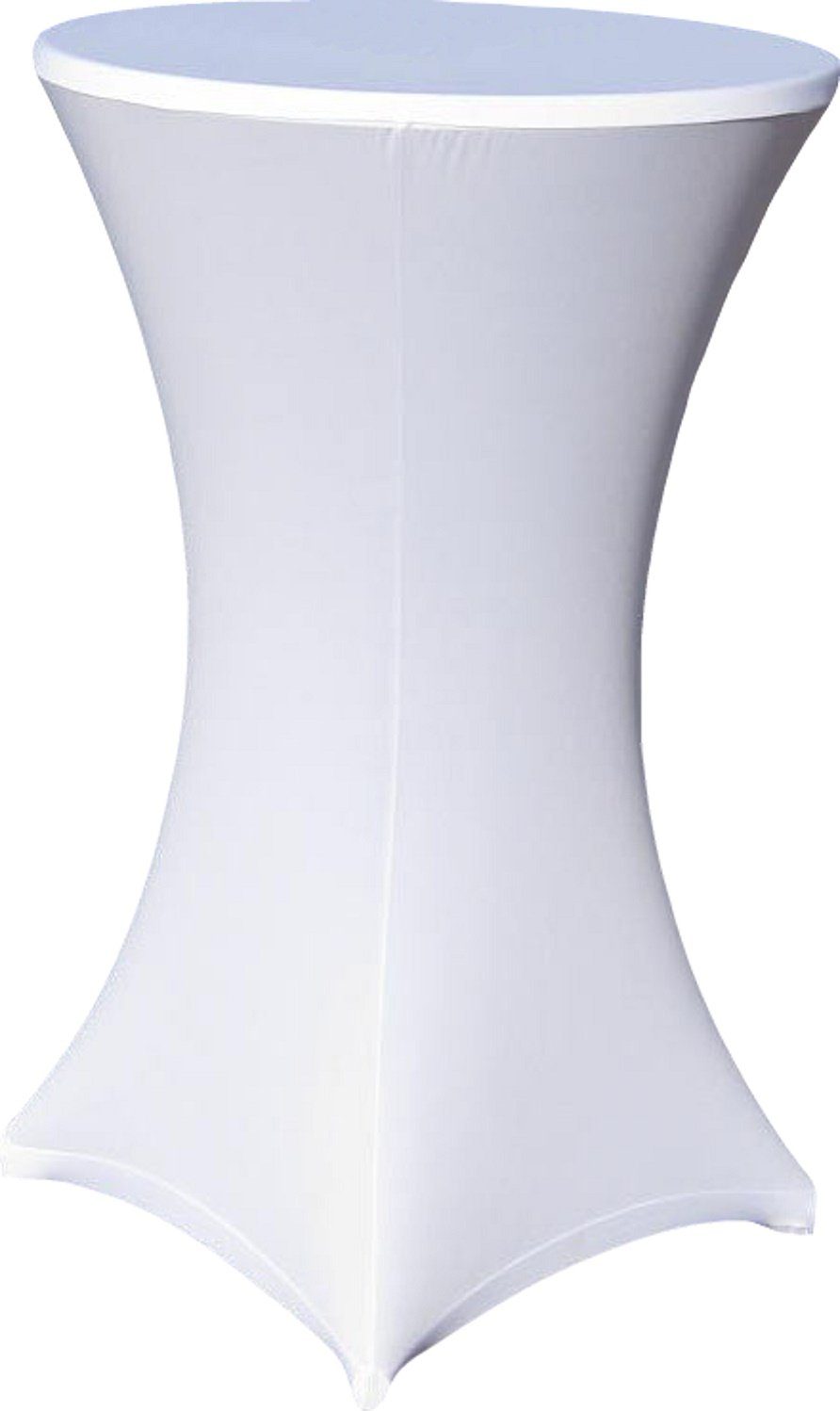 Stehtischhusse Stehtischhusse Stretch für Bistrotisch mit 4 Fußlaschen elastisch, EXKLUSIV HEIMTEXTIL, mit Fußlaschen Durchmesser 80 cm