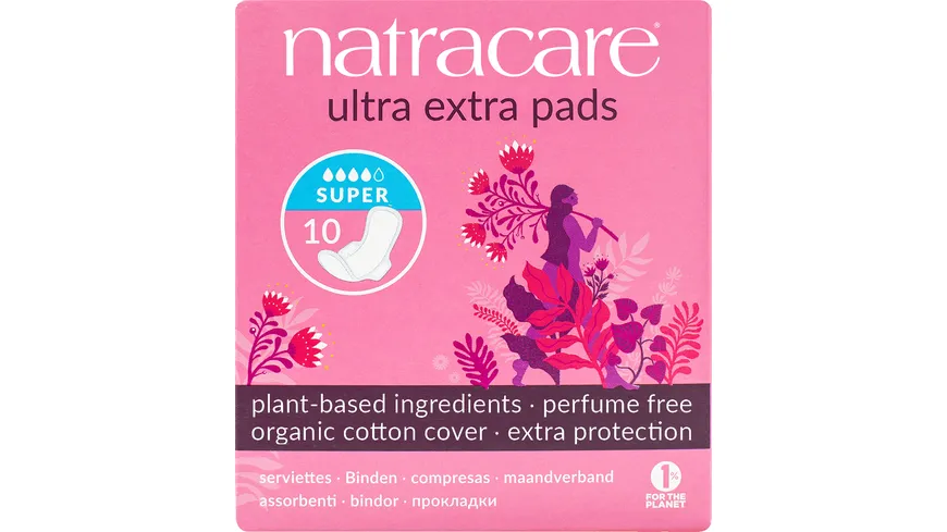 natracare Damenbinden Ultra Extra Super 10 Stück
