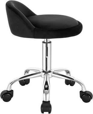 Woltu Bürostuhl, mit Rollen Drehhocker höhenverstellbar Sitzhöhe 43-54,5 cm