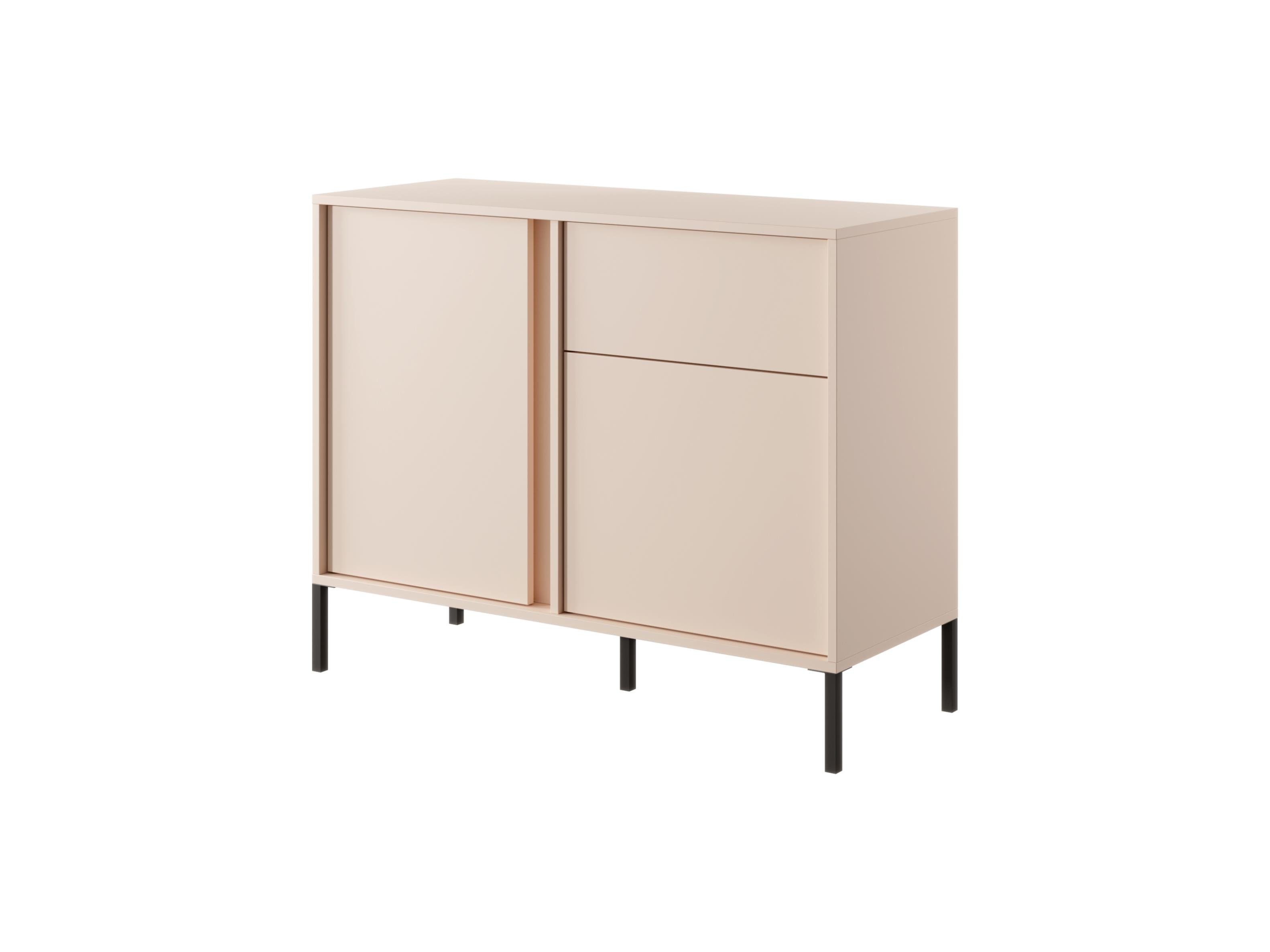 Furnix Wohnwand 3-tlg. Mediawand DASTI 2 Highboard, TV-Schrank, Kommode Beige, Komplett-Set, B359,7 x H123,4 x T39,5 cm