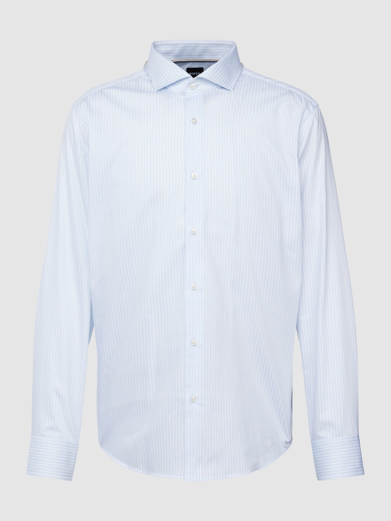Regular Fit Business-Hemd mit Streifenmuster Modell 'Joe' in bleu