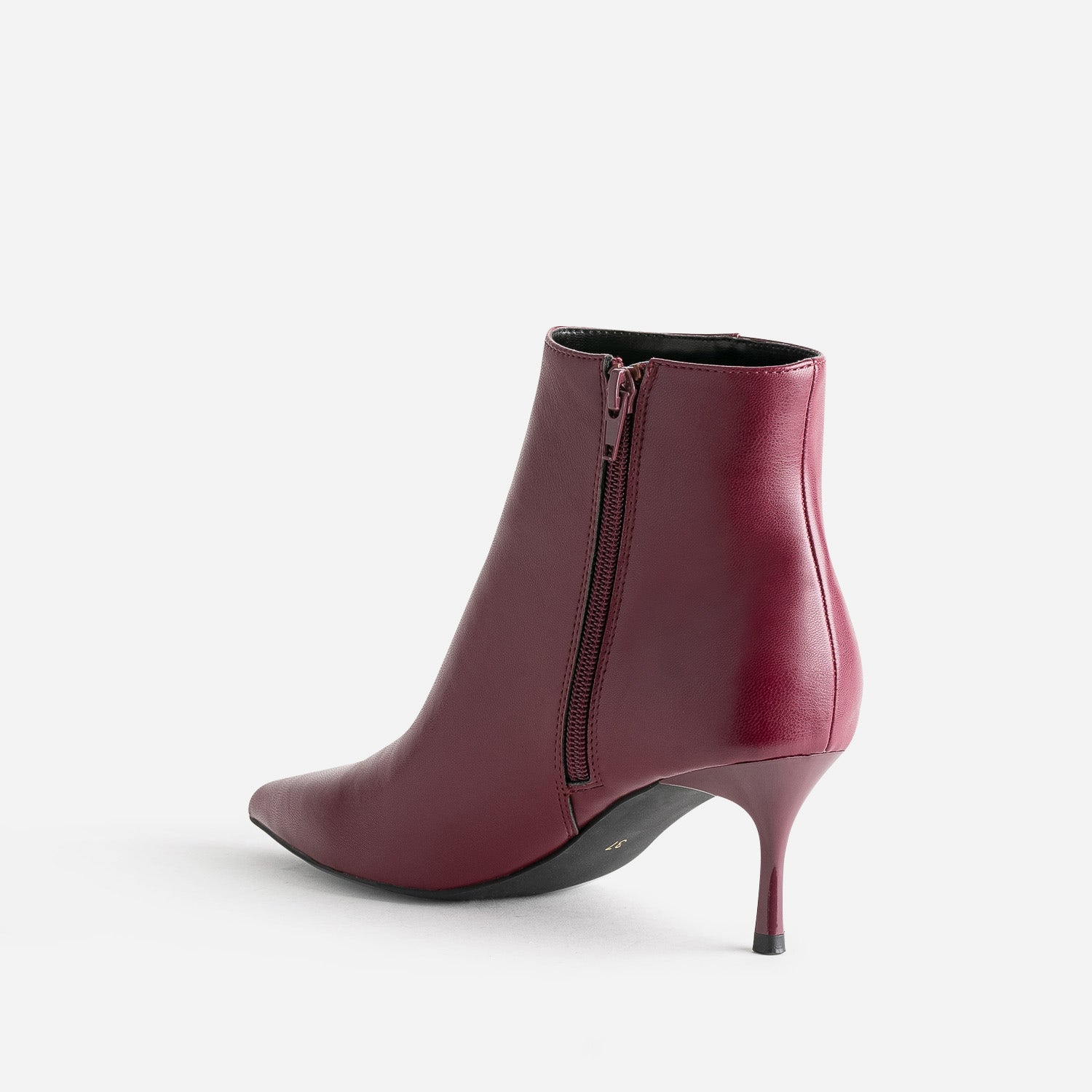 Boots TEXTO bordeaux pointu à talon aiguille