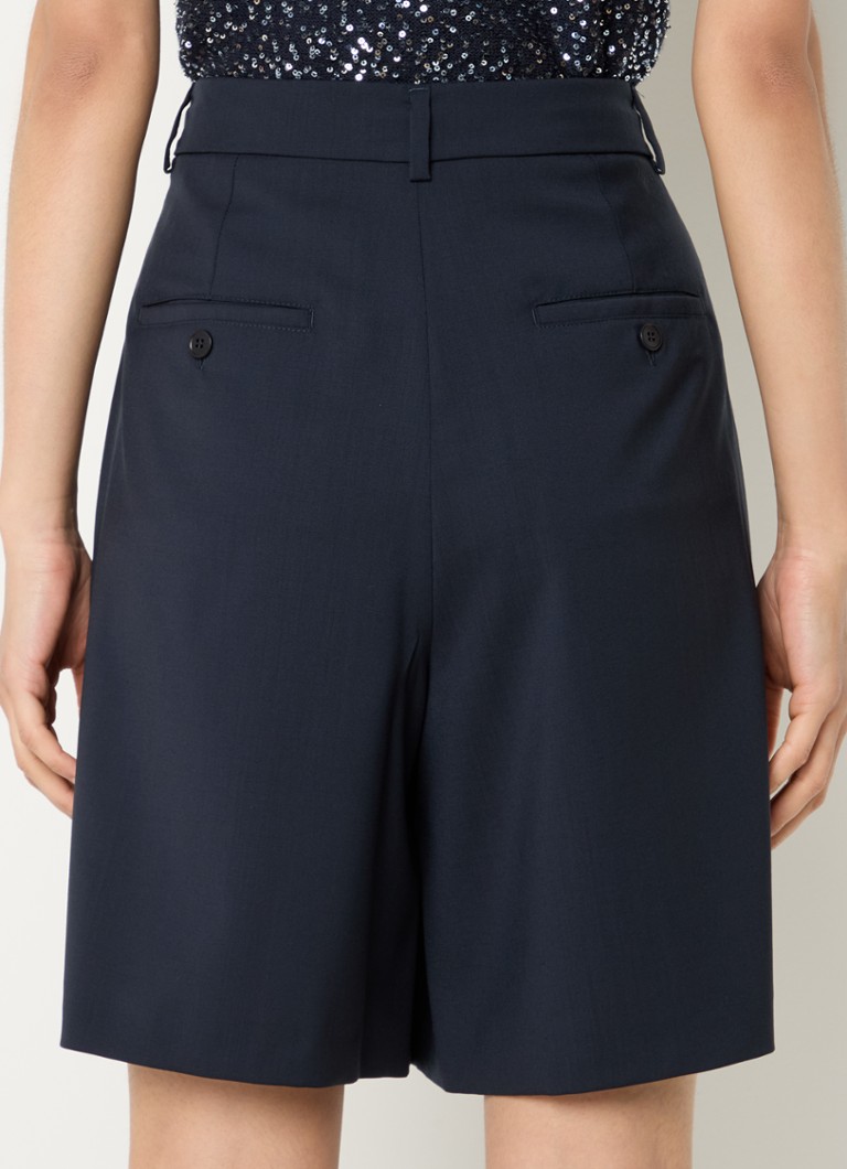Pantaloni scurți din lână virgină cu talie înaltă și croială lejeră MaxMara Belbo