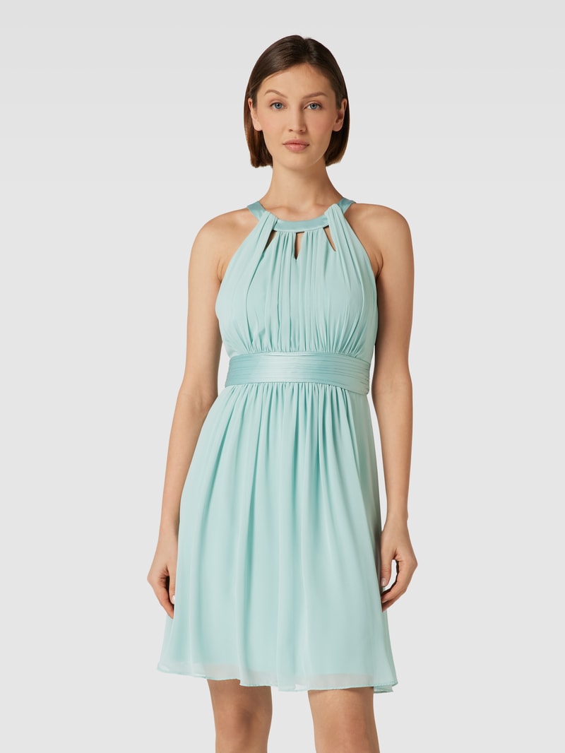 Cocktailkleid aus Tüll in helltürkis