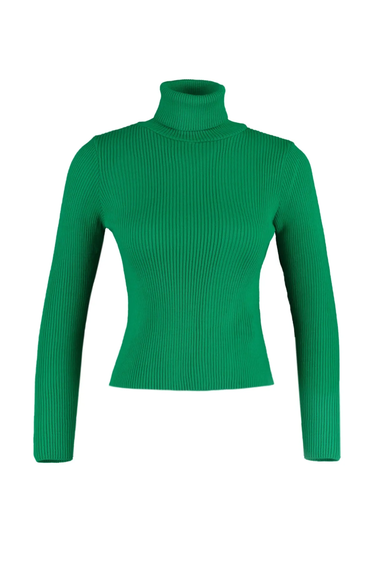 Trendyol Collection  Grüner Basic Rollkragenpullover TWOAW21KZ1279