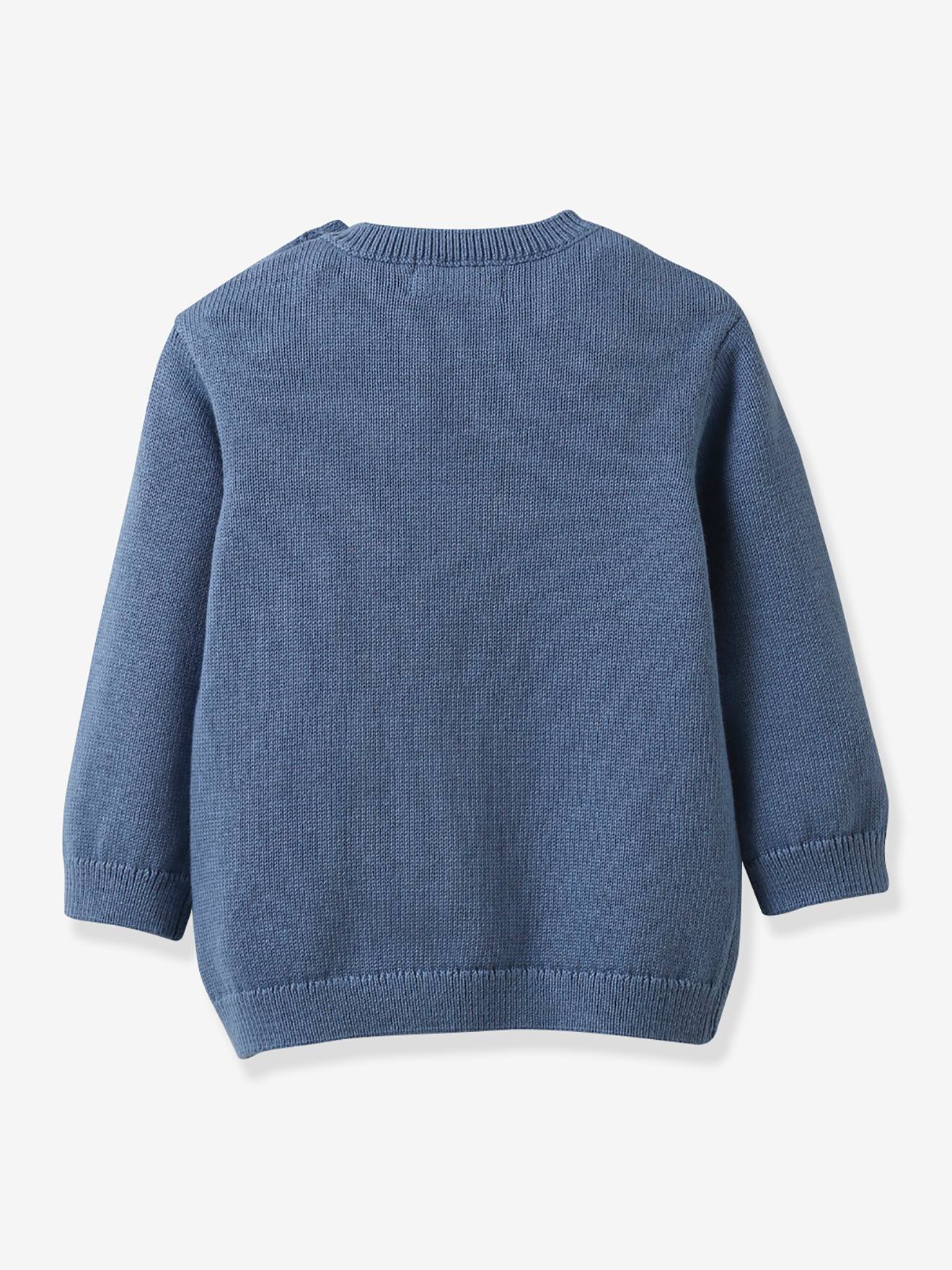 Cyrillus Baby Pullover CYRILLUS, Bio-Baumwolle/Wolle - graublau
