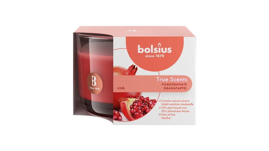 bolsius Duftglas medium True Scents Granatapfel Granatapfel