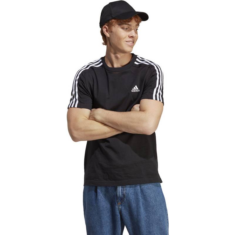 adidas ESSENTIALS SINGLE JERSEY 3-STREIFEN T-Shirt Herren