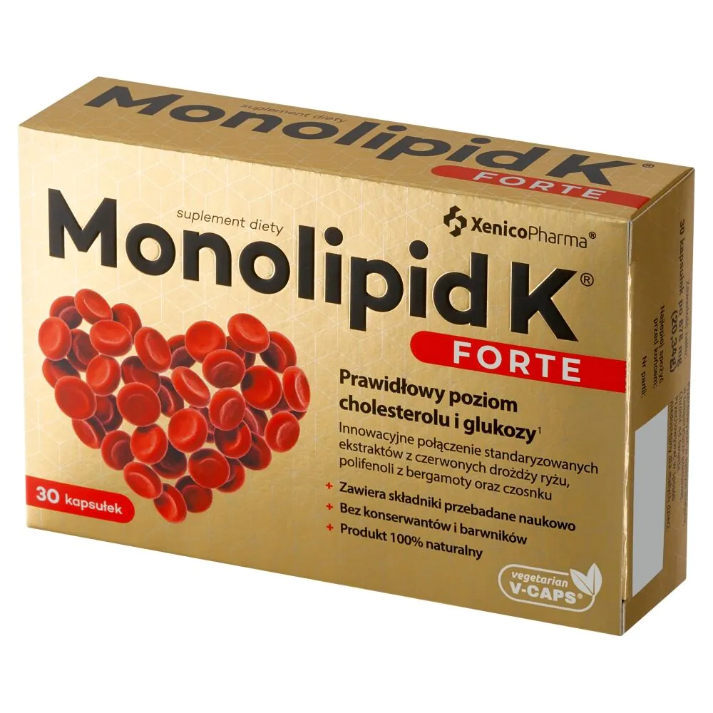 Monolipid K Forte, ένα παρασκεύασμα για τη διατήρηση των φυσιολογικών επιπέδων χοληστερόλης, κάψουλες