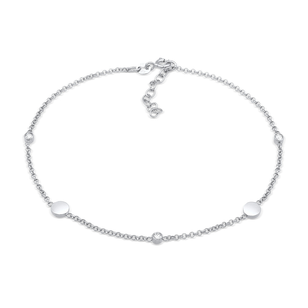 Elli Elli Bracelet de Cheville Femmes bracelet de cheville plaquette Basique avec cris Bijoux