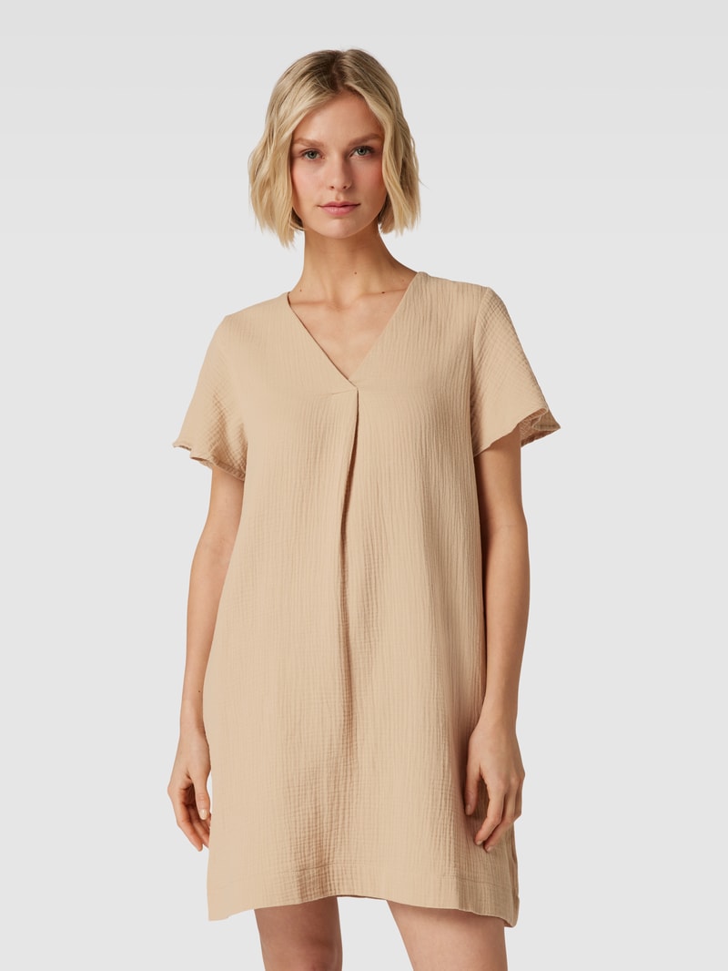 Minikleid mit Strukturmuster Modell 'NATALI' in beige