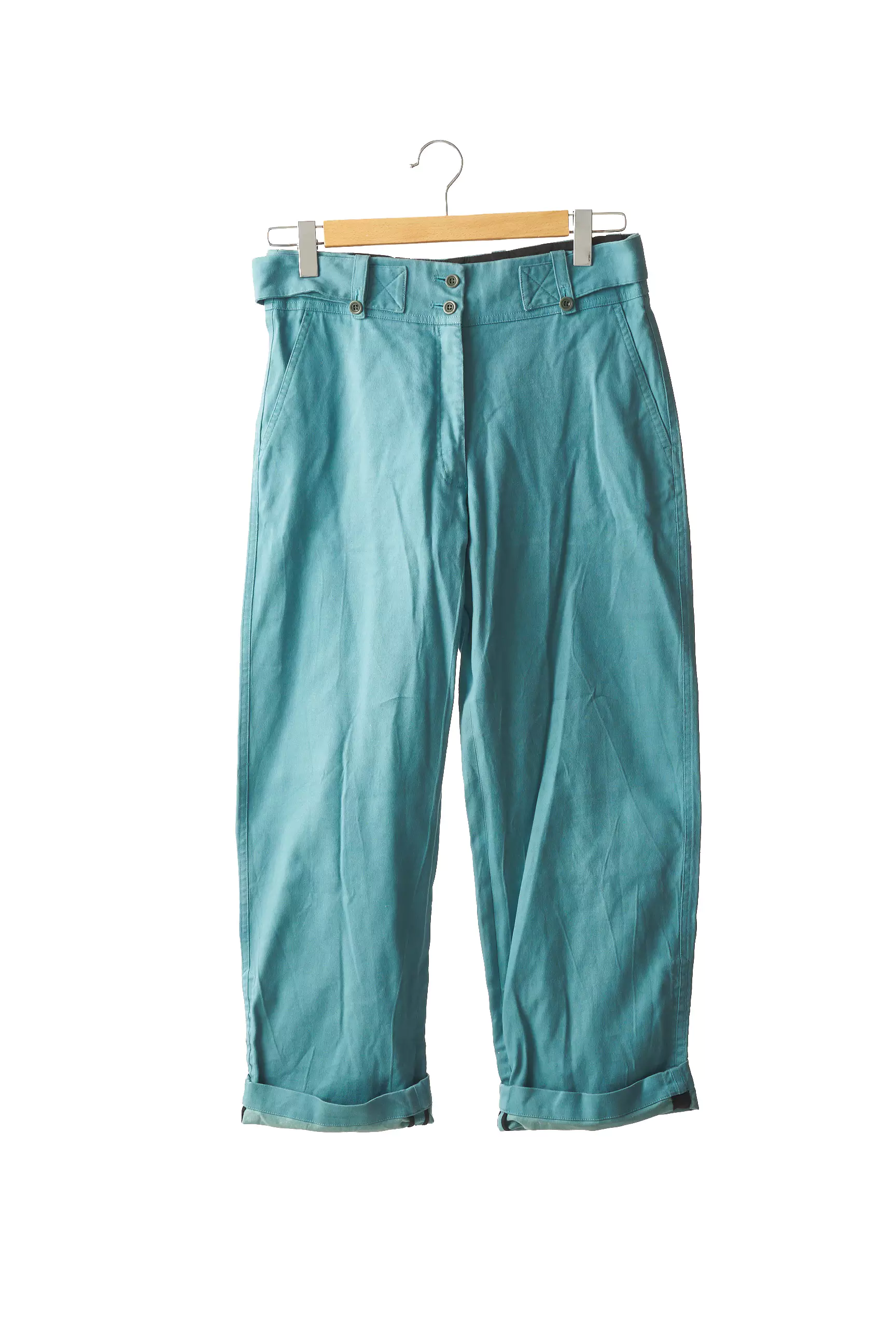 Dries Van Noten Pantalons Droits Femme couleur bleu
