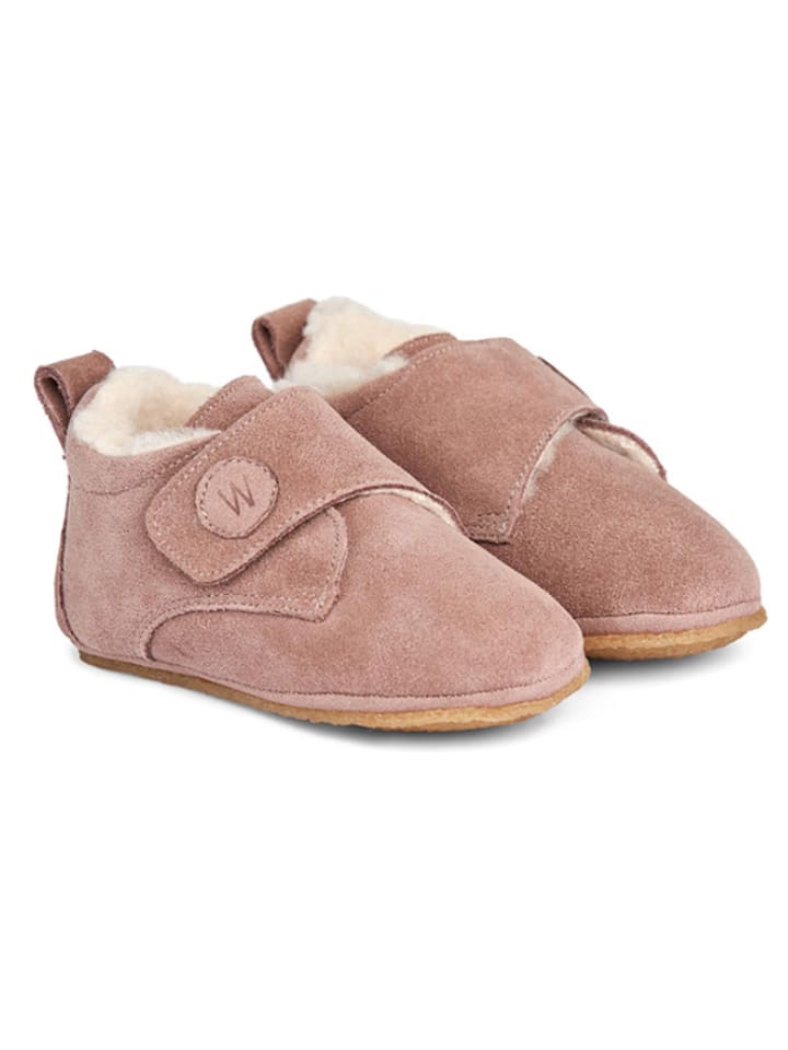 Wheat Leder-Hausschuhe in Rosa günstig kaufen