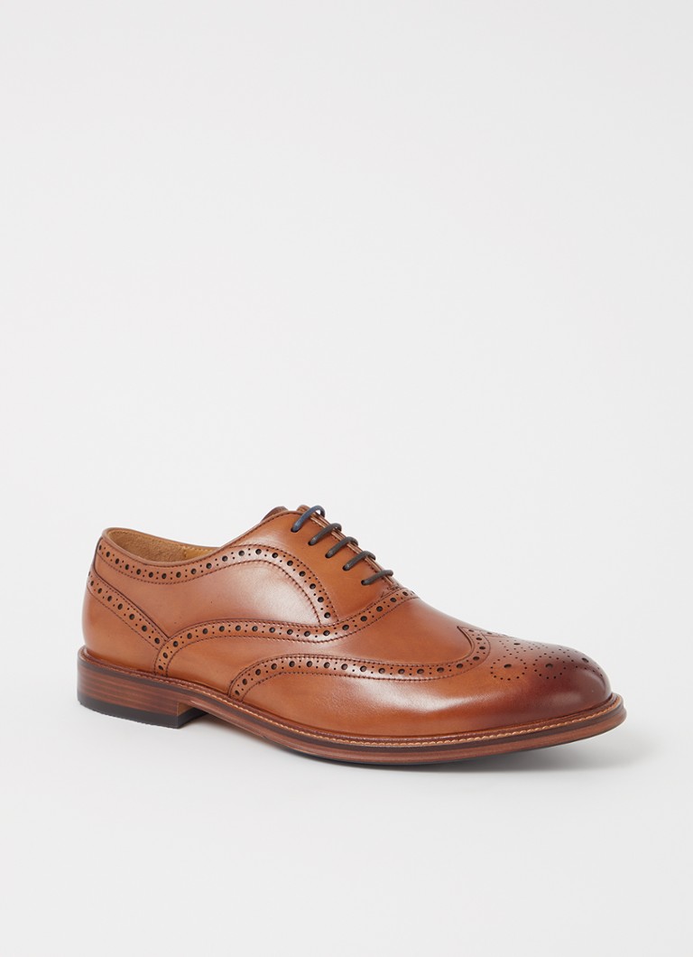 Buty brogsy skórzane Dune London Solihull z szerokimi nogawkami