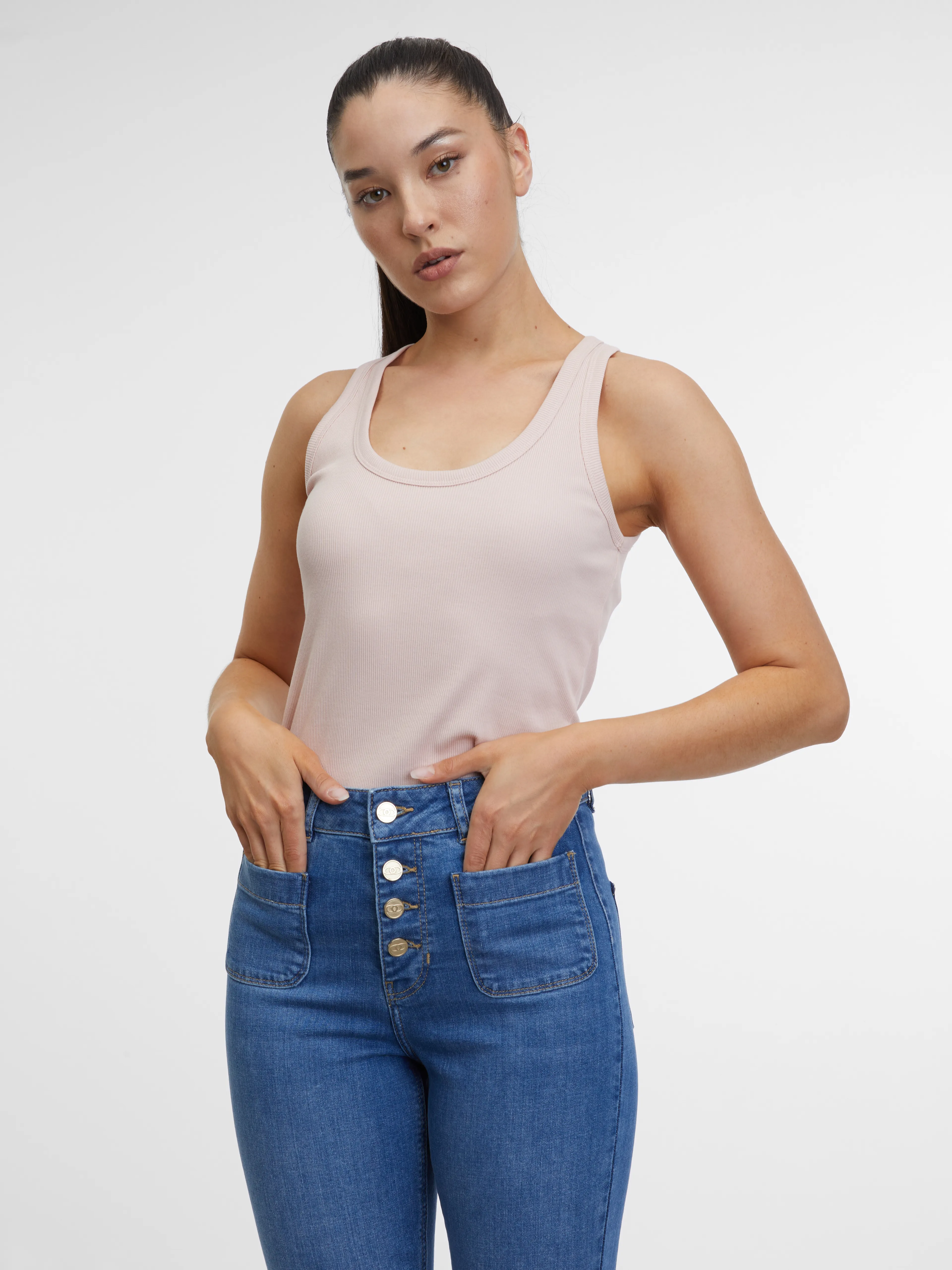 Blaue Damen-Bootcut-Jeans ORSAY