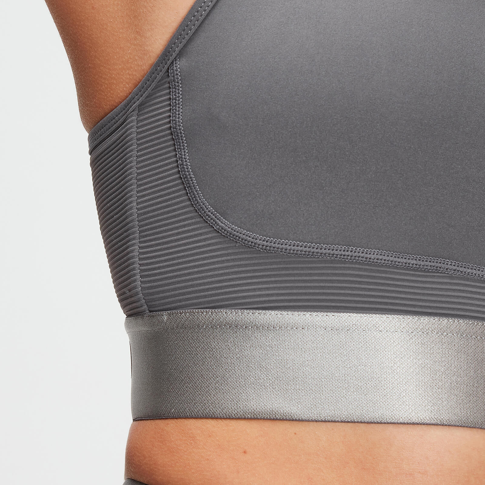 Brassière de sport texturée MP Adapt pour femmes – Carbone