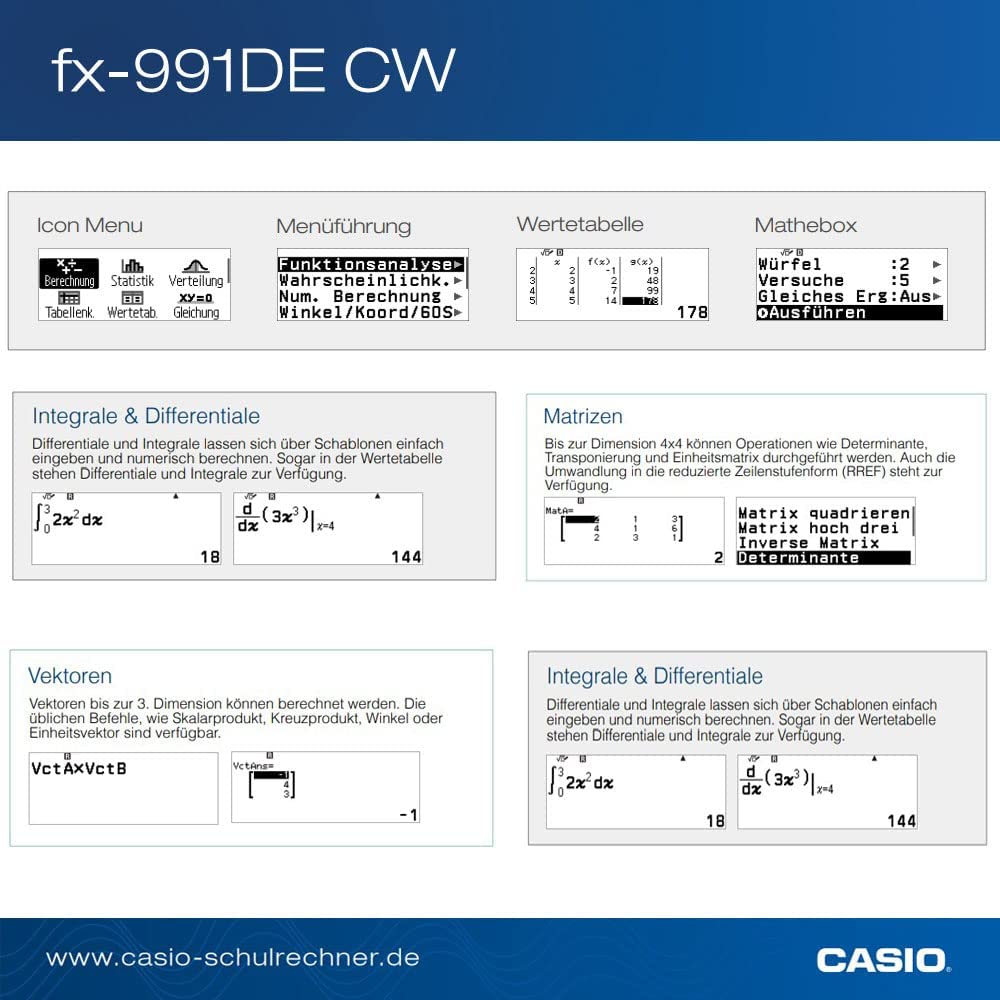 Casio FX-991DE CW ClassWiz technisch wissenschaftlicher Rechner