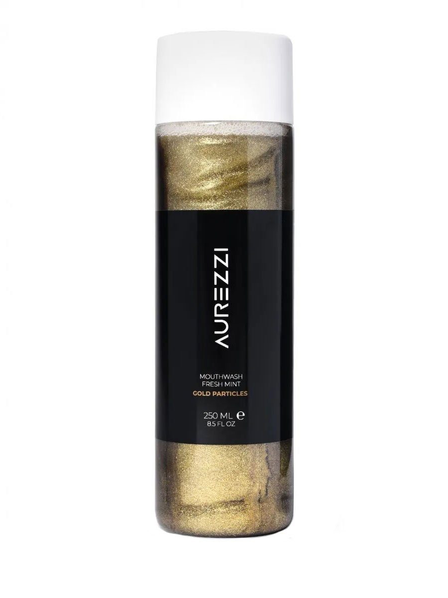 AUREZZI Mundspülung, Aurezzi 24K Gold Mundwasser Schwarz