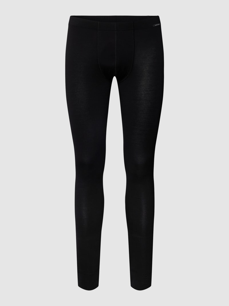 Long Johns mit Label-Detail Modell 'WARMING BASELAYER' in schwarz