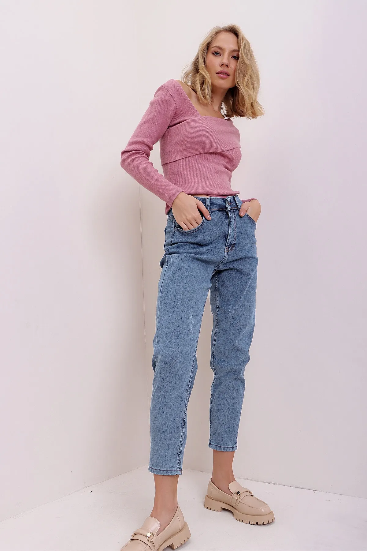 Trend Alaçatı Stili  Jeans - Dunkelblau - Mom