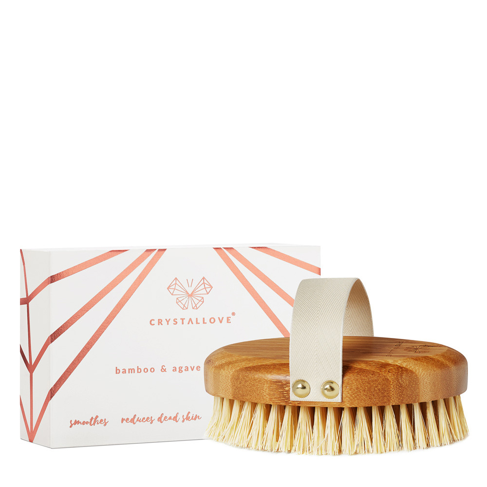 crystallove CRYSTALLOVE Bamboo agave body brush