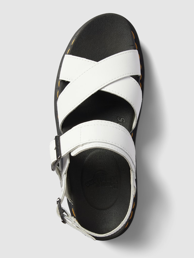 Sandalen mit Dornschließe Modell 'Voss' in weiß