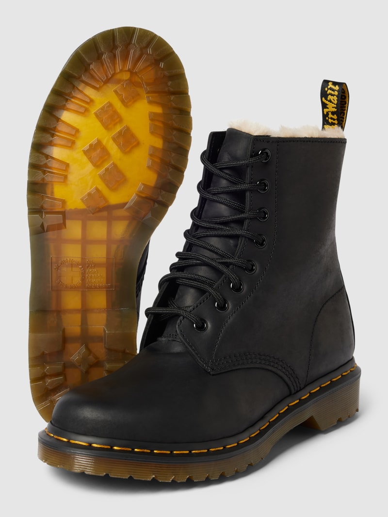 Boots aus Leder Modell 'Serena' in schwarz