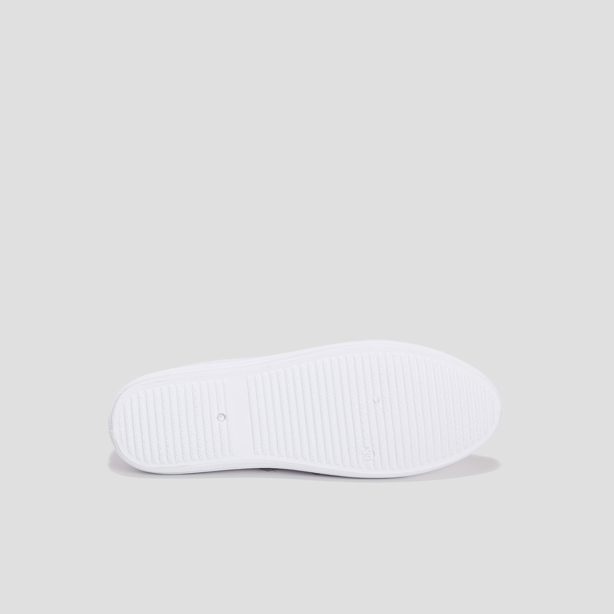 Baskets en toile à lacets blanc femme | La Halle