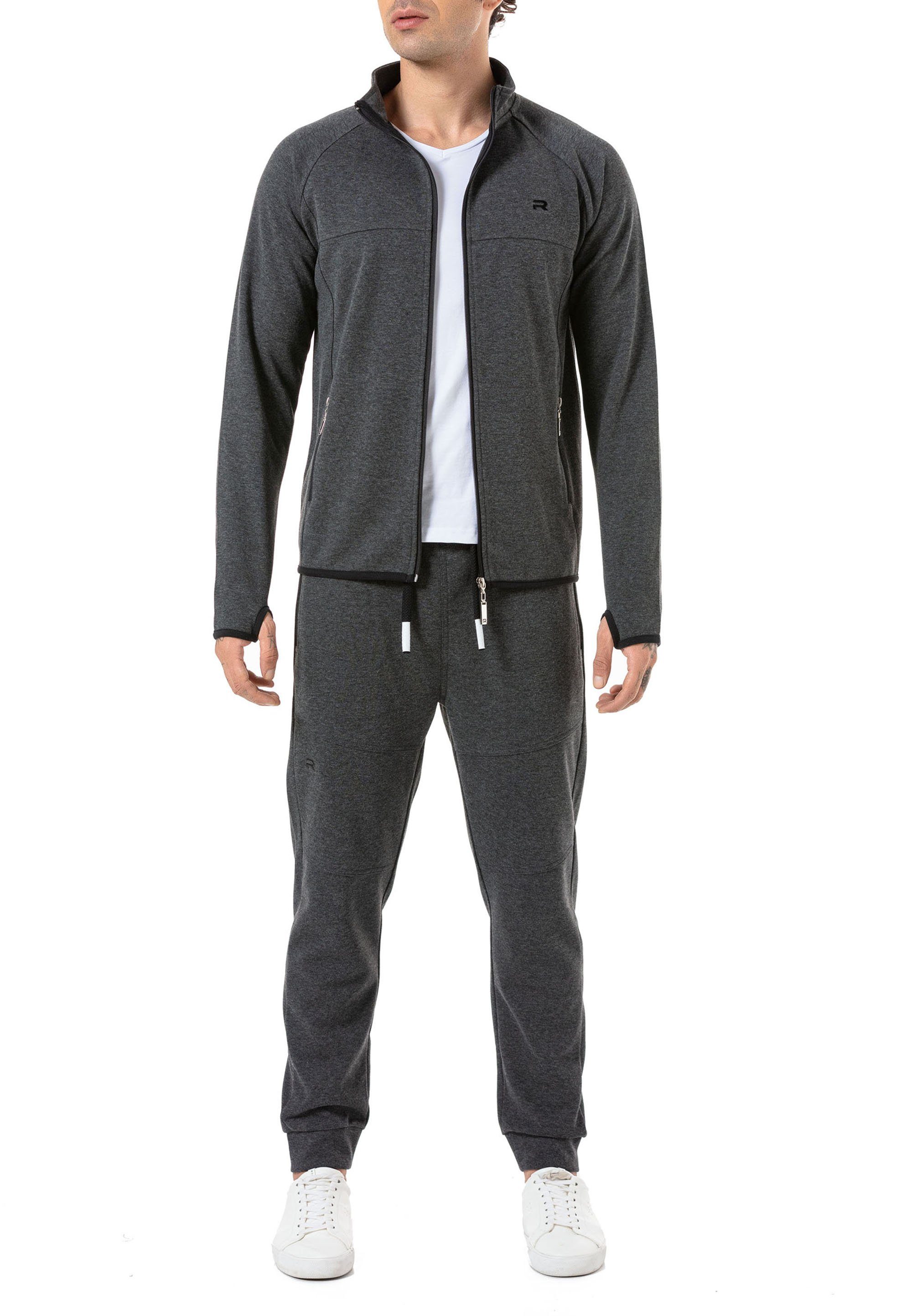 RedBridge Jogginganzug Herren Jogginganzug Pullover und Hose Set (Spar-Set, 2-tlg), Zipper Jacke, gesticktes Brandlogo