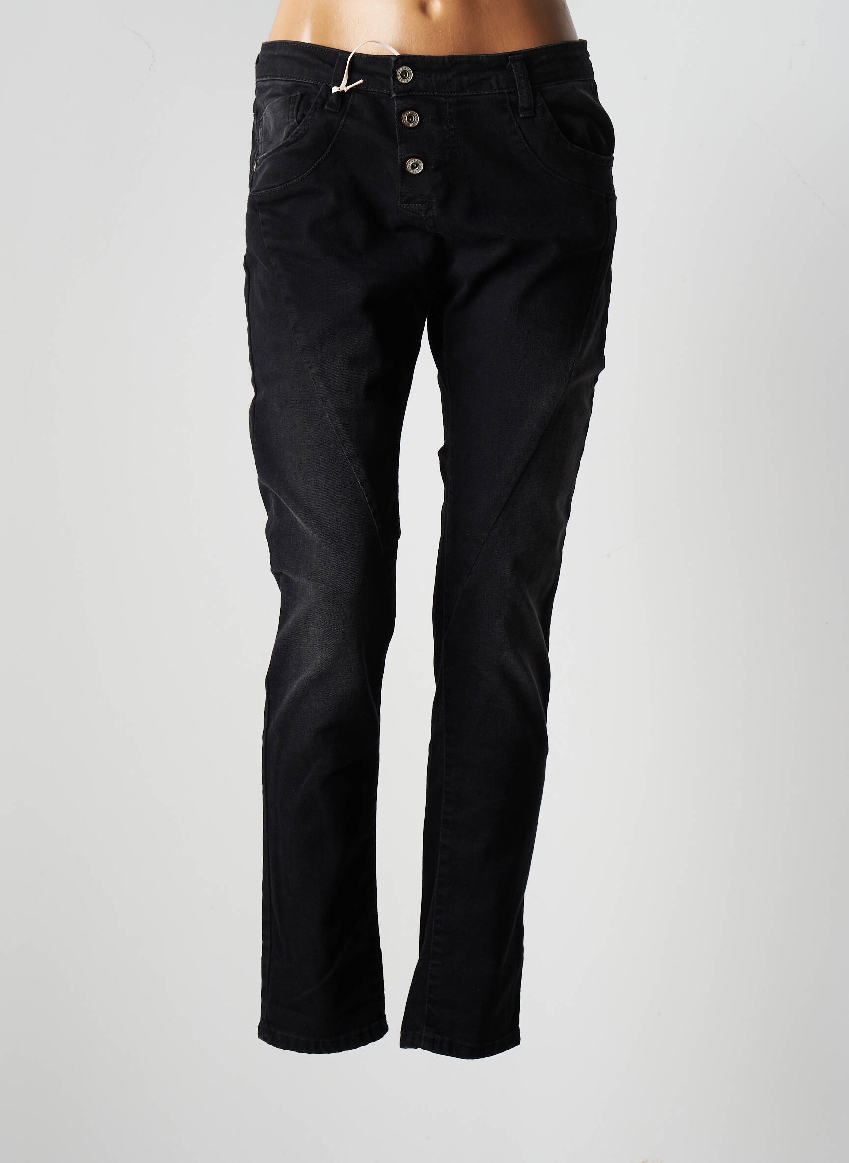 Please Jeans Coupe Slim Femme couleur noir