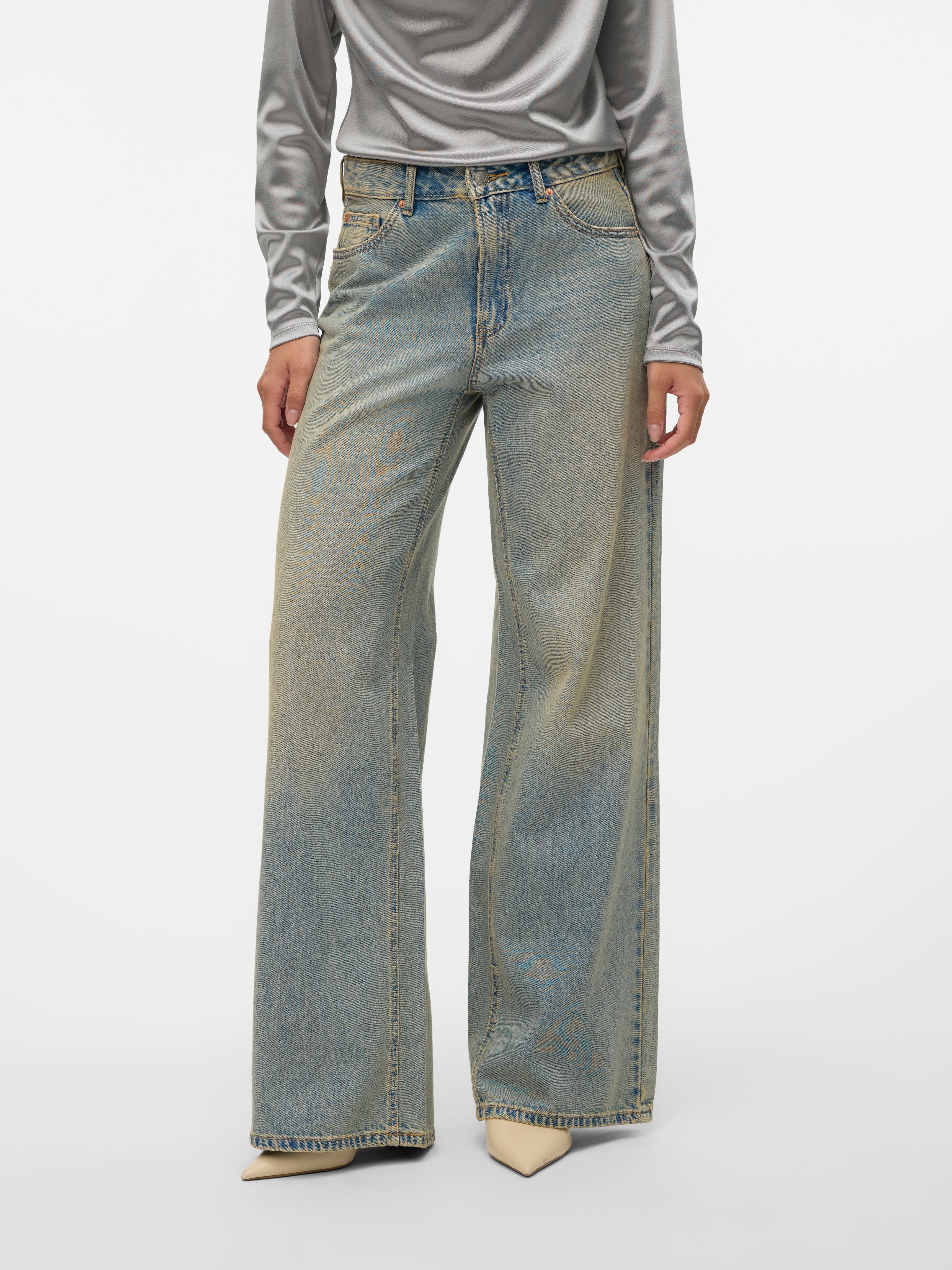 VMREMY Mid Rise Weiter Beinschnitt Jeans