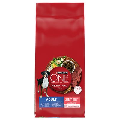 PURINA ONE Medium/Maxi Adult Rind & Reis