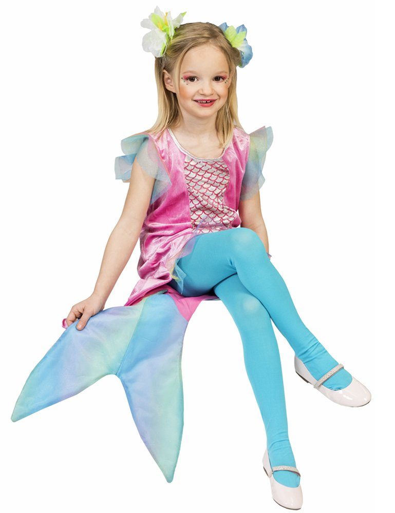 Funny Fashion Kostüm Meerjungfrau Mariella Kostüm für Mädchen - Kinderkostüm Blau Rosa