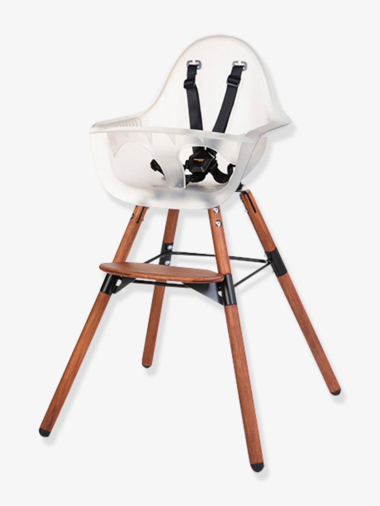 Chaise haute Evolu 2 + arceau CHILDHOME transparent naturel