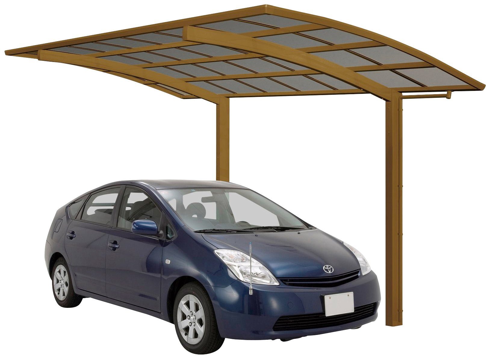 Ximax Einzelcarport Portoforte Typ 60 Standard-bronze, BxT: 270x495 cm, 240 cm Einfahrtshöhe, Aluminium