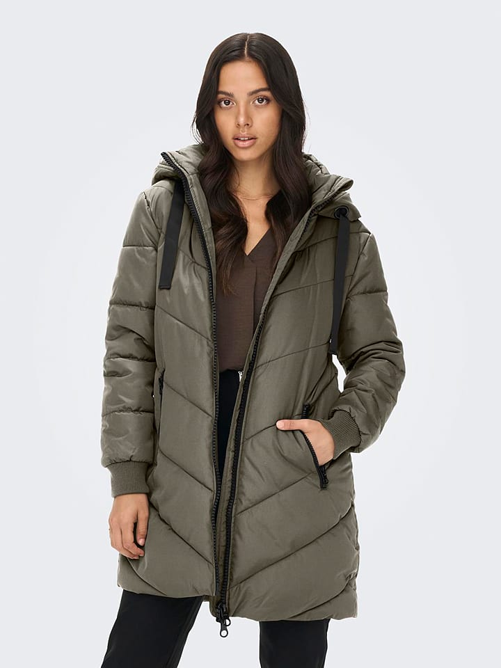 JDY Steppmantel in Khaki günstig kaufen