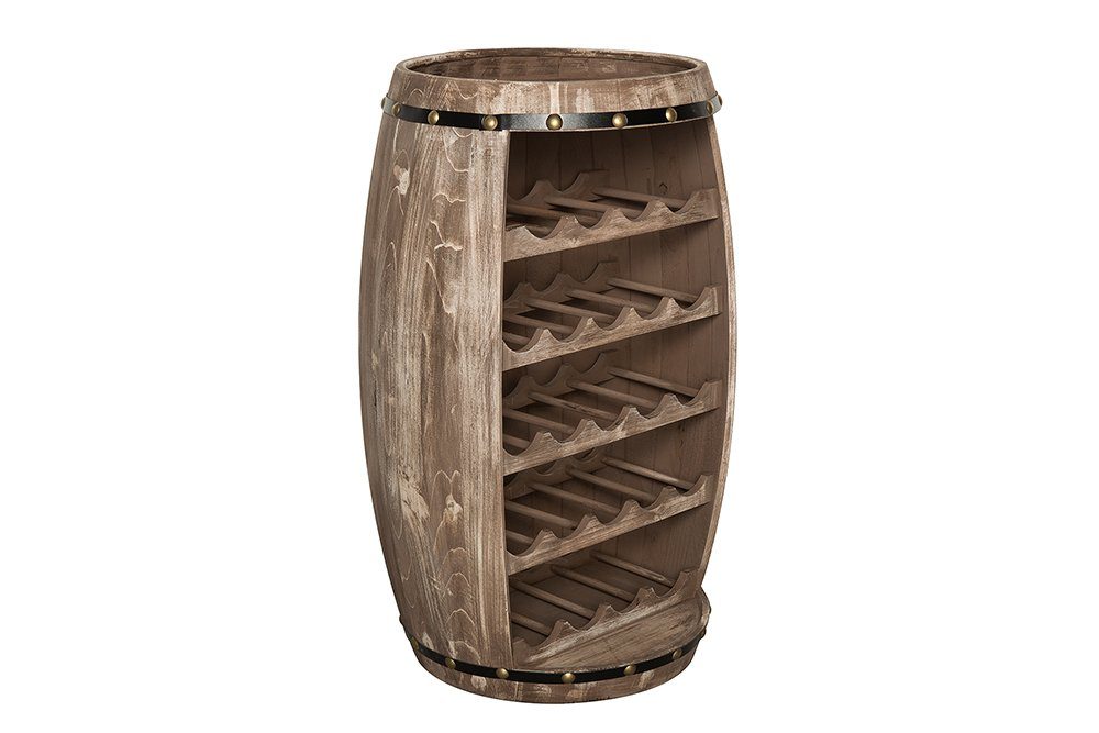 riess-ambiente Weinregal BODEGA 80cm natur, Einzelartikel 1-tlg., Holz · Flaschen · Fass · Pinie