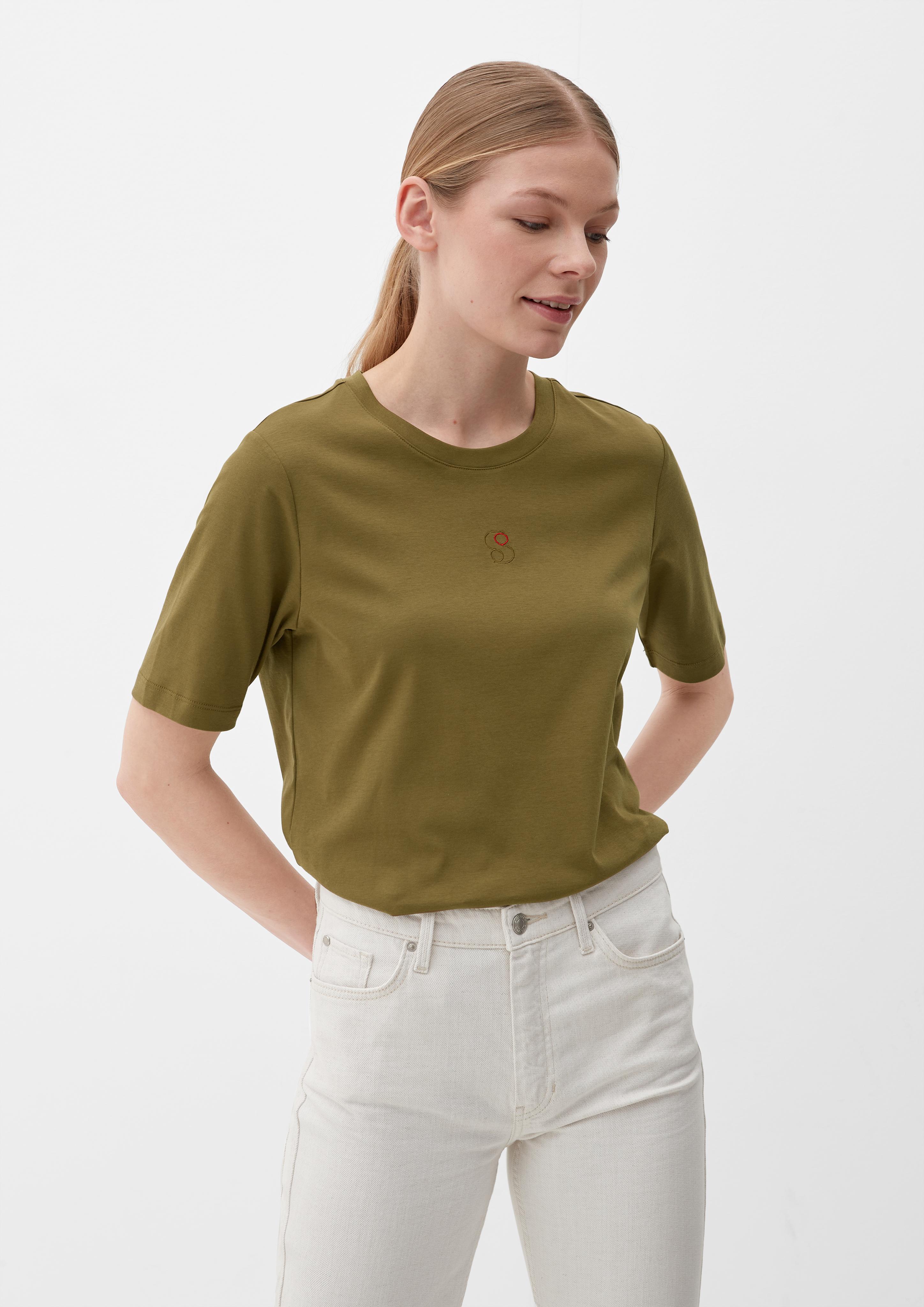 T-Shirt mit Logostickerei  2132978-7723