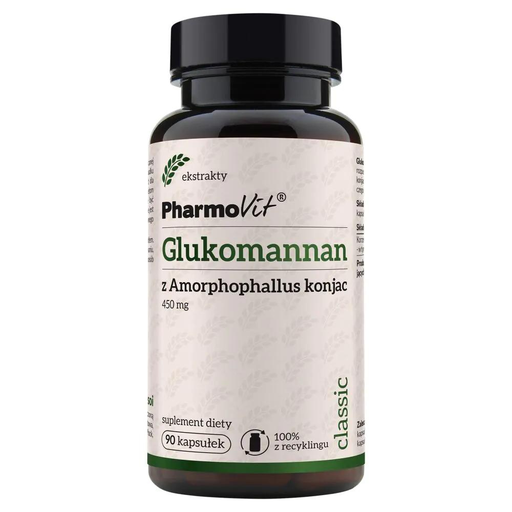 PharmoVit Classic Γλυκομαννάνη με Αμορφοφαλλού Konjac 500 mg Κάψουλες