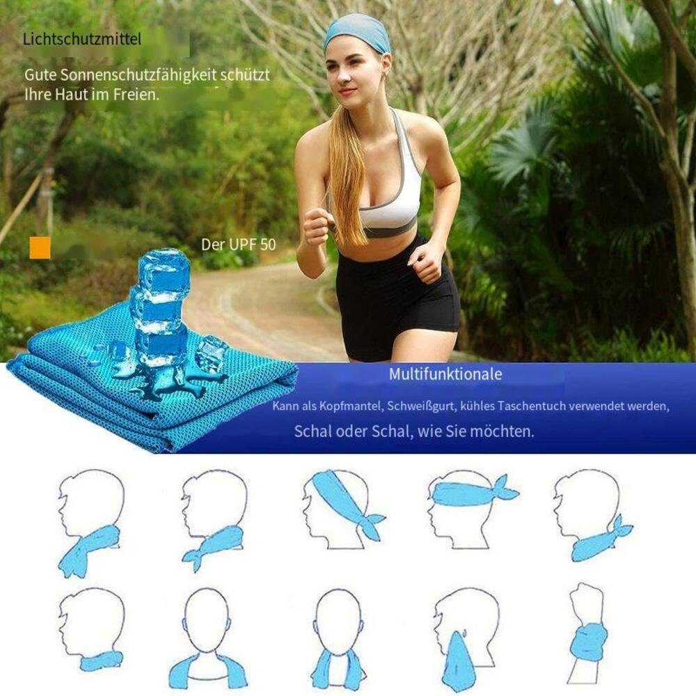 Einemgeld Sporthandtuch Kühltuch 3er Set, kühlendes Handtuch für Wandern, Laufen, Tennis usw.