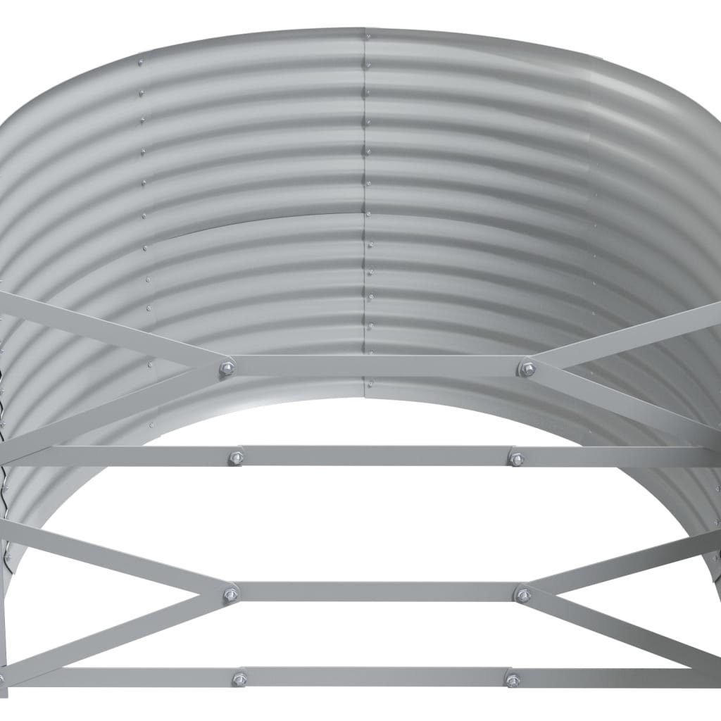 furnicato Hochbeet Pulverbeschichteter Stahl 322x100x68 cm Braun