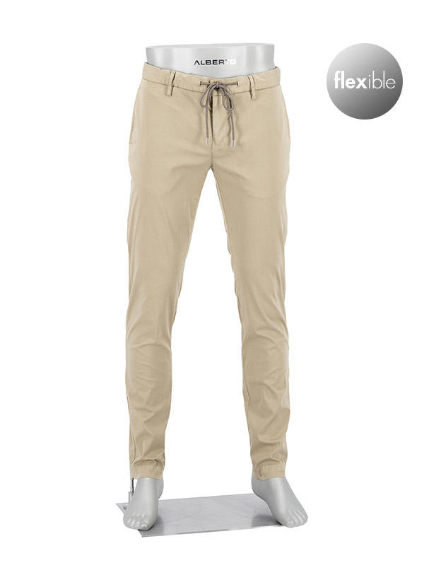 Alberto Golf, Golfhose Jump light, Slim Fit, Baumwolle, beige